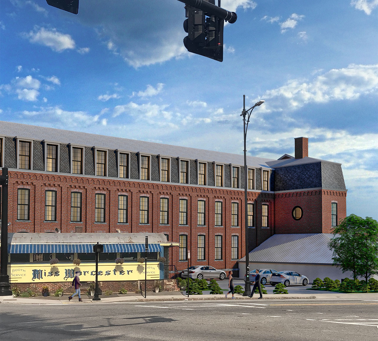 Exterior photo of a 21-unit residential rental building